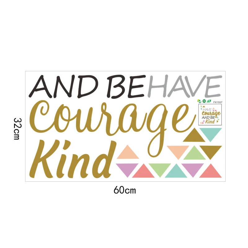 

Tofok Colorful English Proverbs Wall Stickers Living Room School Classroom Decoration Waterproof PVC Decals Wallpaper