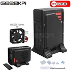 Чехол GeeekPi для Raspberry Pi 4B, АБС-пластик, со светодиодным вентилятором 4010 и алюминиевым радиатором