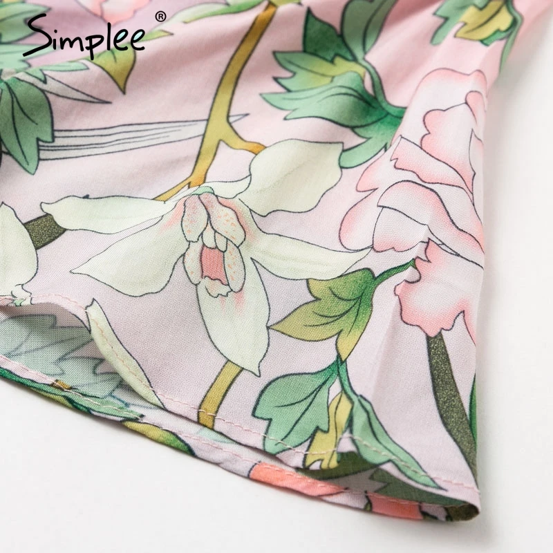 Женское летнее хлопковое короткое платье Simplee 2019 элегантный праздничный пляжный