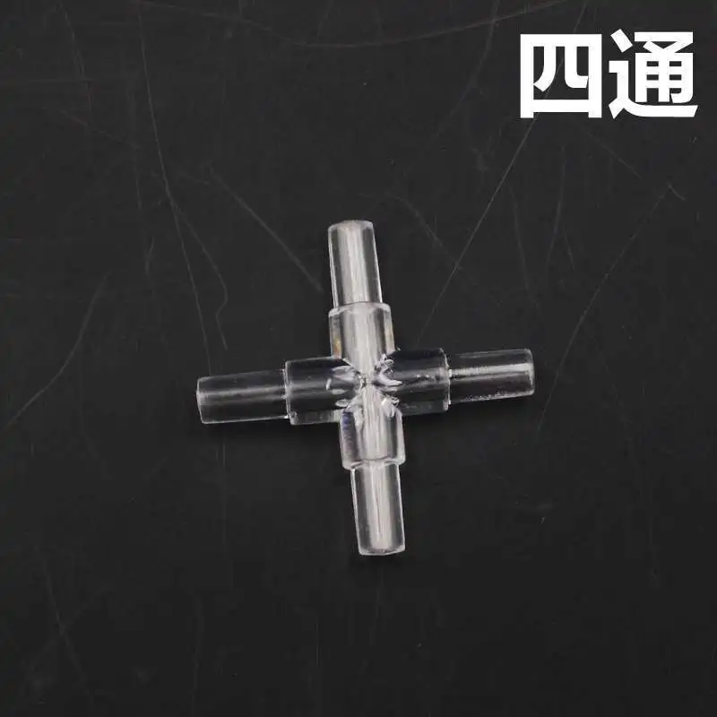 10pcs Transparent Oxygen Pump Tubing joint trachea Fitting Joiner Spliter Aquarium Fish Tank Airline Bend Cross Connector
