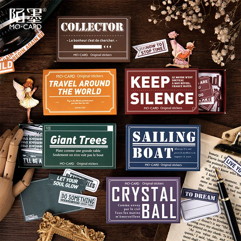 60 шт./кор. винтажная записываемая этикетка наклейка ретро украшение альбом для