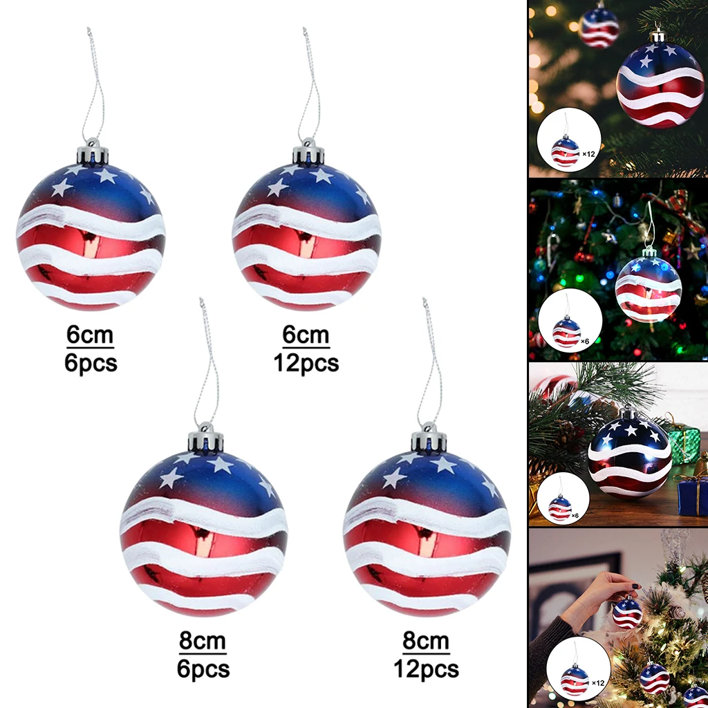 

American Independence Day Hanging Ball Ornaments 4th of July Ball Decor for Independence Day Patriotic Memorial Day Festival