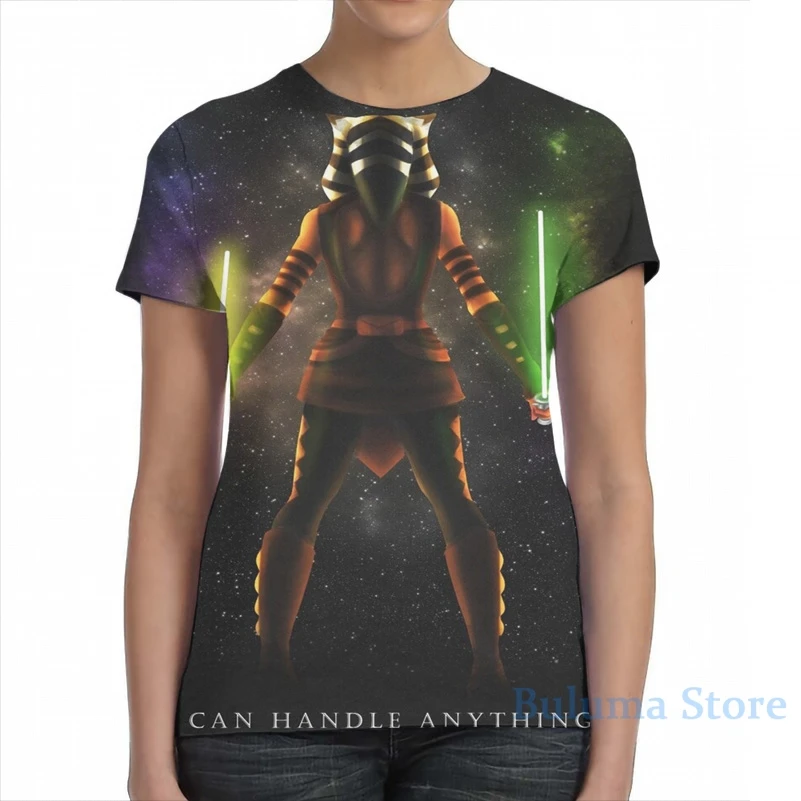 Мужская и женская футболка Ahsoka Tano I Can обращаться с чем угодно модная принтом топы