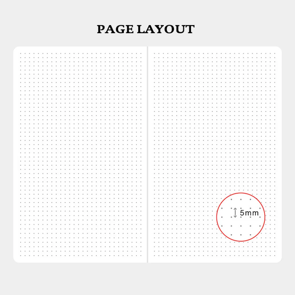 

A5 Grey Flowers Dotted Grid Bullet NotebookTravel Journal Hardcover Elastic Band Planner Diary