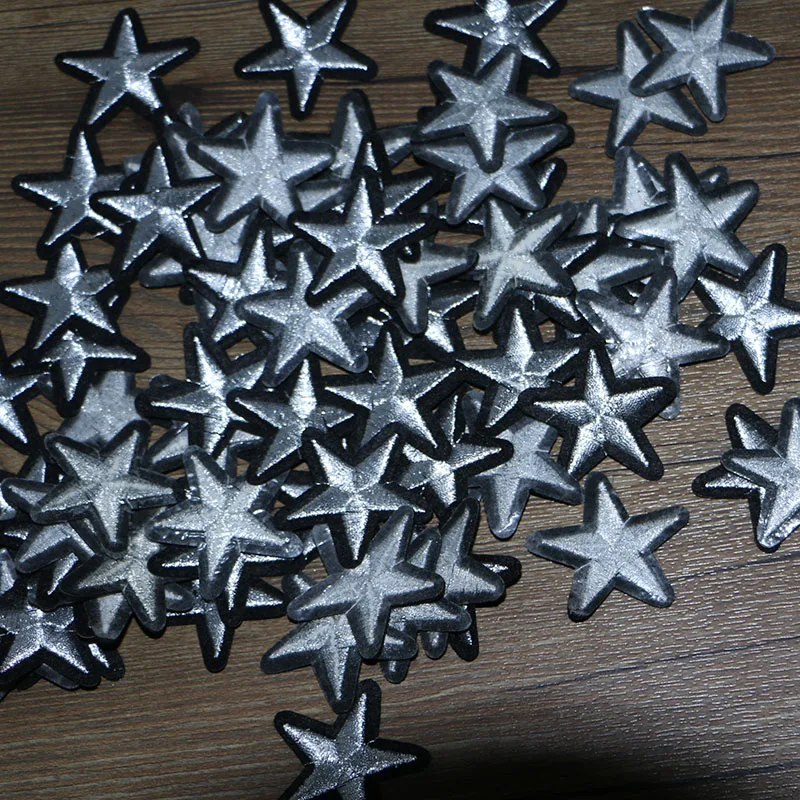 Серебряные нашивки со звездами 20 шт. аксессуары сделай сам для шитья одежды | Дом