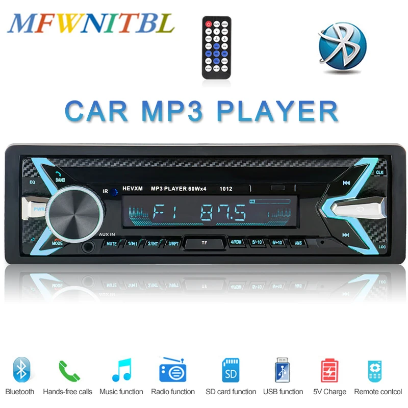 Авторадио 1 din автомобильное радио mp3 стерео bluetooth Авто аудио рекордер usb sd aux вход