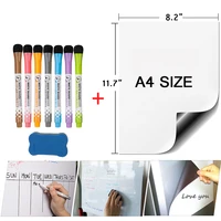 Dry Magnetic Whiteboard Erasable White Board Fridge Magnet Stickers A4 Size Writing Teaching Drawing Memo Calendar Planner Board