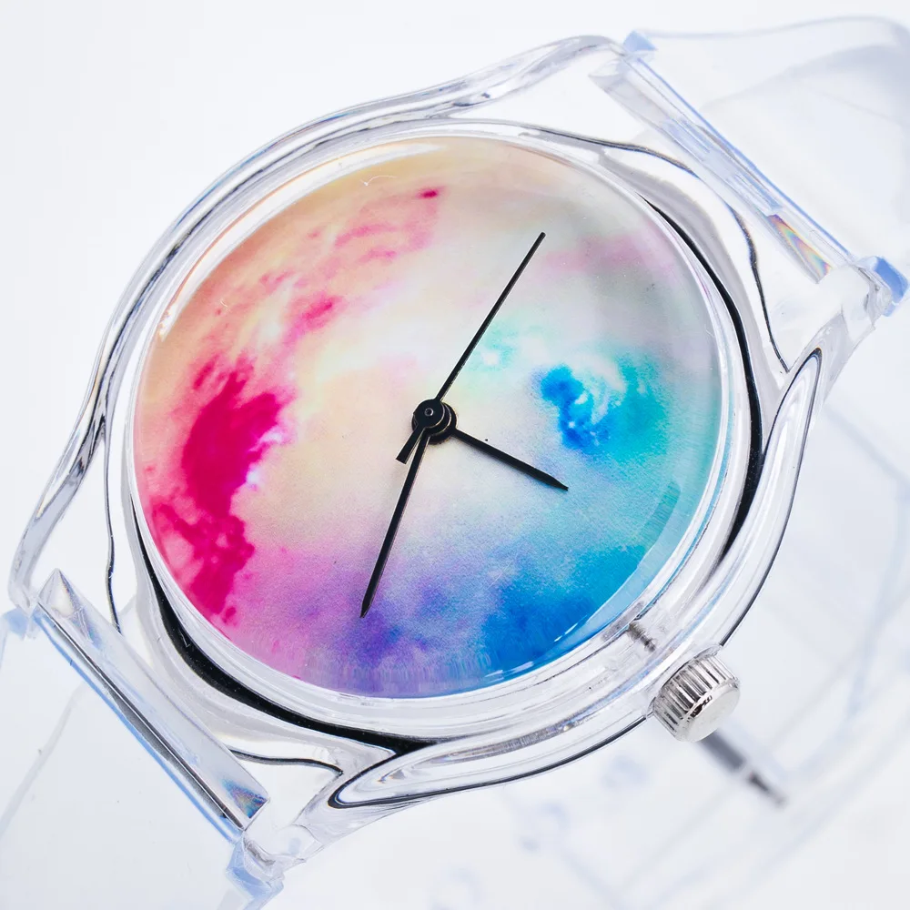 Новые силиконовые часы для женщин Спортивные Повседневные кварцевые наручные