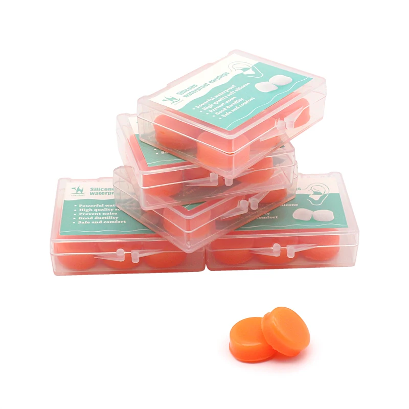 

5boxs Anti-noise Earplugs New Waterproof Silicone Soft Water Sports Showering Protective Swimming Anti-noise Earmuff Ear Plugs