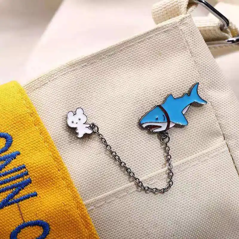 Мужская/Женская Брошь в виде кролика с мультяшным принтом |