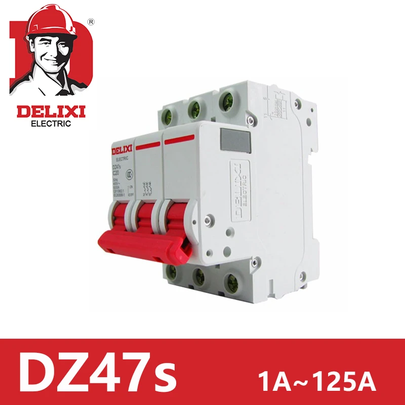 2P RCBO RCD схемы автоматический воздушный выключатель DZ47S DELIXI MCB 2 полюса C завивки 1A 3A