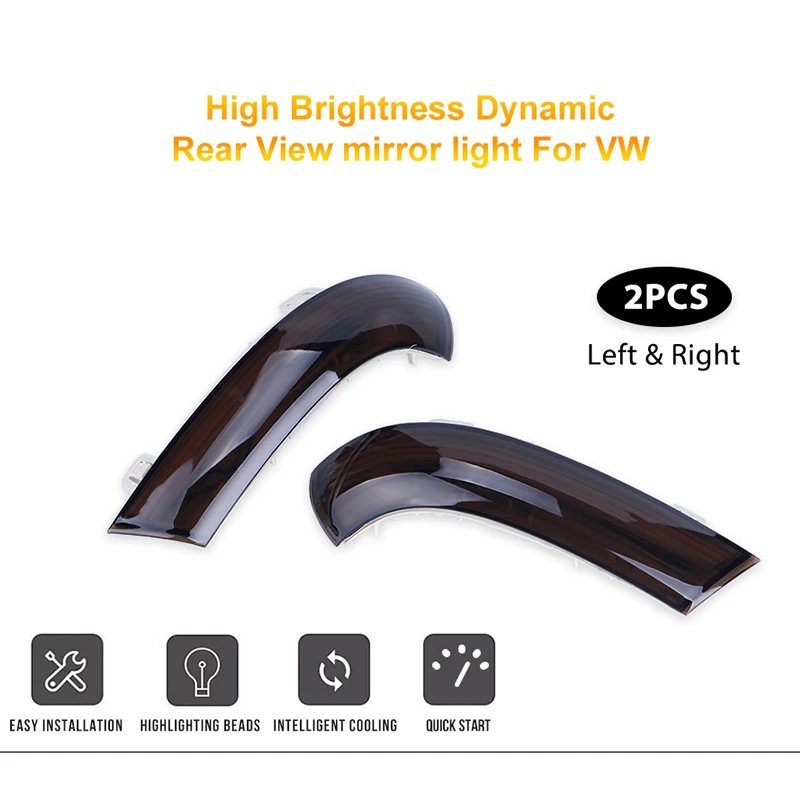 Для Volkswagen Динамический указатель поворота светодиодный индикатор зеркала