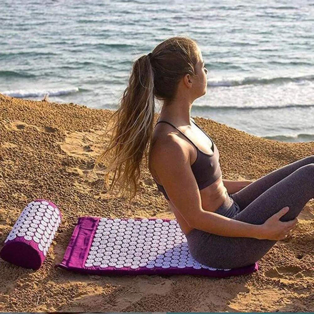 Коврик аккупунктурный массажный коврик подушка для снятия симптомов боли в