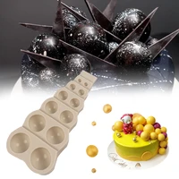 diy 3d semi sphere silicone mold bead pearl silicone mould for chocolate jelly pudding round shape half candy mold bakeware tool