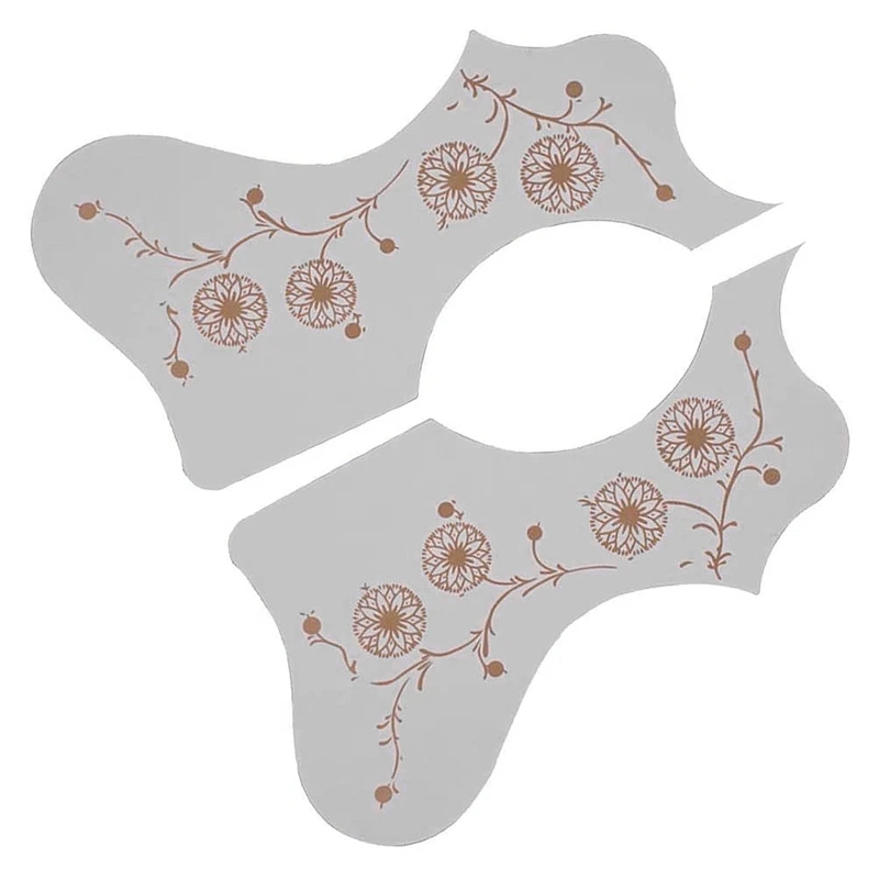 4 шт. Левая Правая Цветочная печать ручной гитары DIY Запчасти для акустической