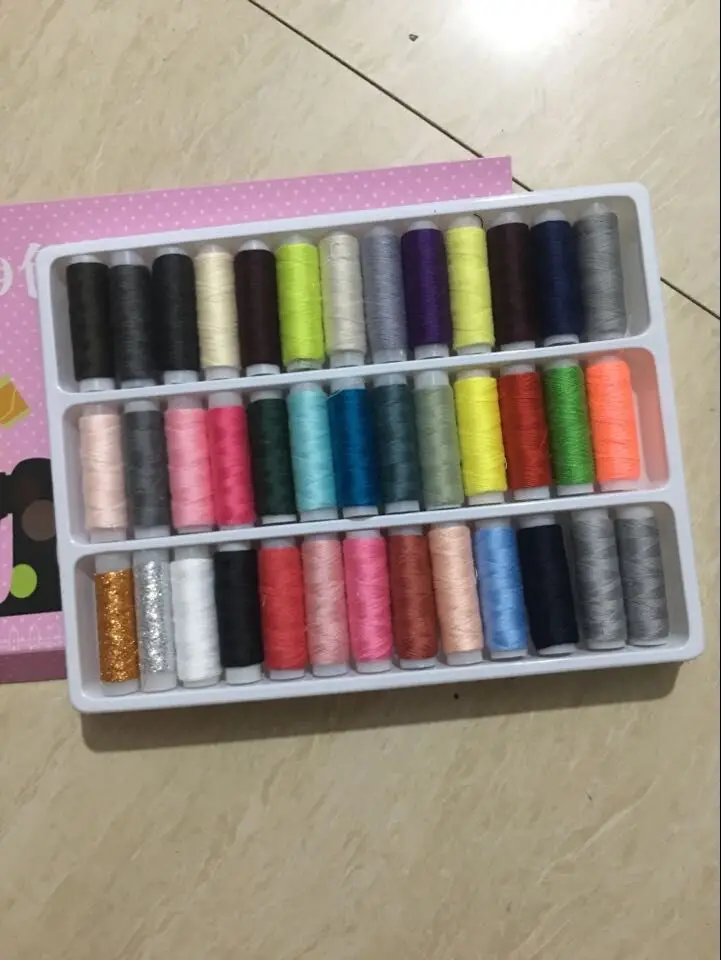 Красочные 150 ярдов швейная нить Spolyester прочное и шитье для ручных машин|Швейные
