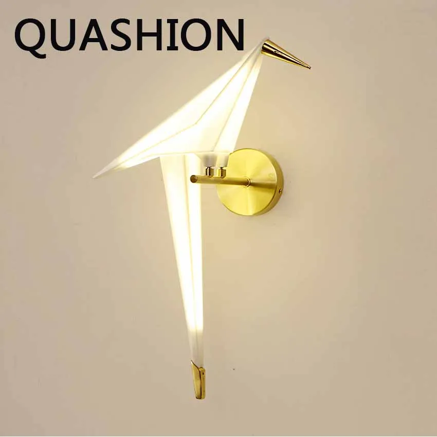 Цена Светодиодная настенная лампа в скандинавском стиле, новый бионический светильник с птицами, простой домашний декор, настенные светильники ...