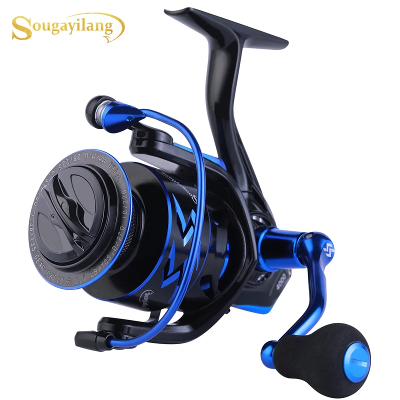 Sougayilang 12 + 1BB спиннинговые Катушки 5 2: 1/6.2:1 высокоскоростное Передаточное