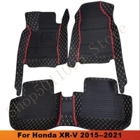 car floor mats for honda xr v 2015 2016 2017 2018 2019 2020 2021 xrv carpet protector liners car styling leather rug mats