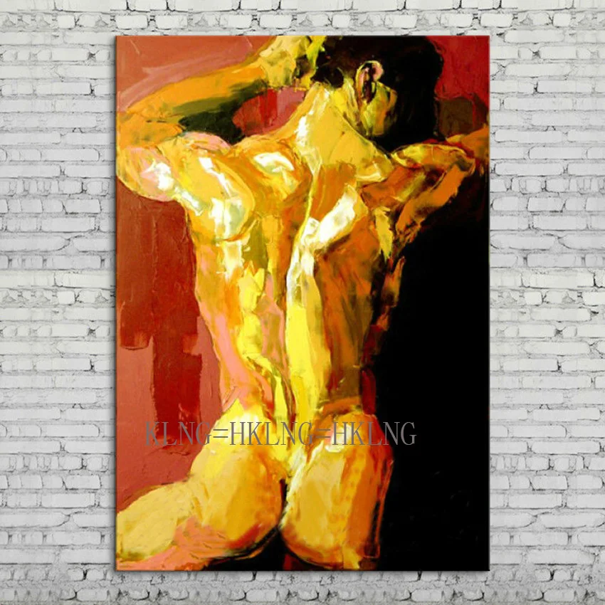 Ручная роспись нож портрет человеческое тело картина маслом персонаж рисунок