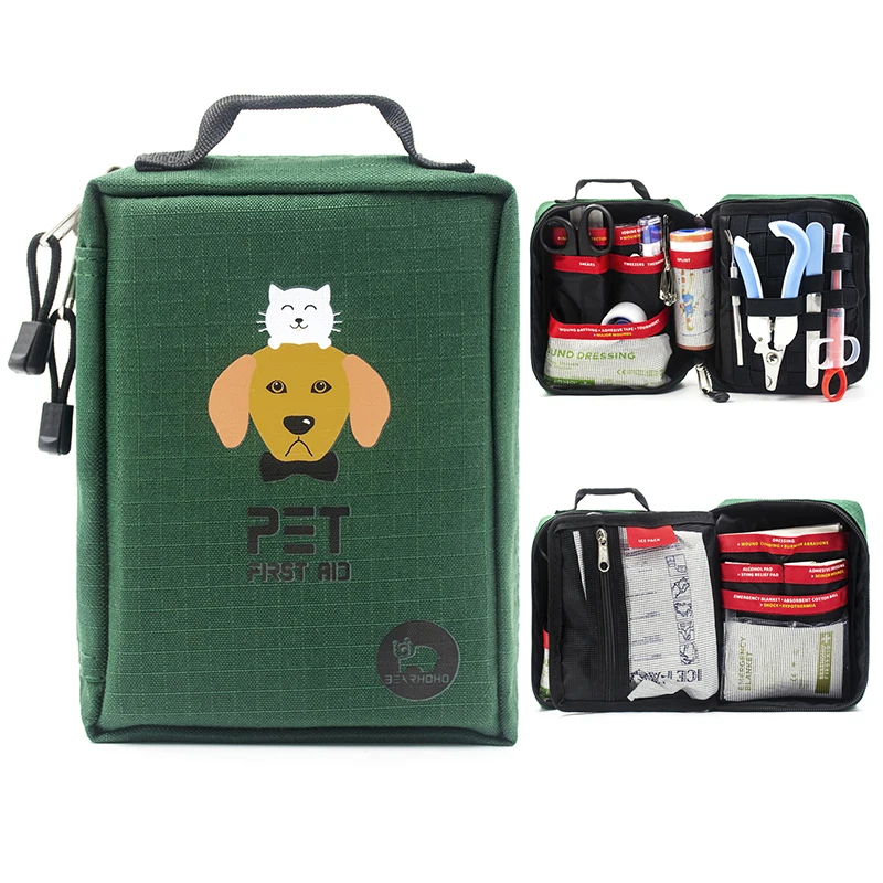 BearHoHo Medical Supplies Storage Bag Portable Molle Pet First Aid Kit Dog Survival Military Emergency Rescue | Безопасность и