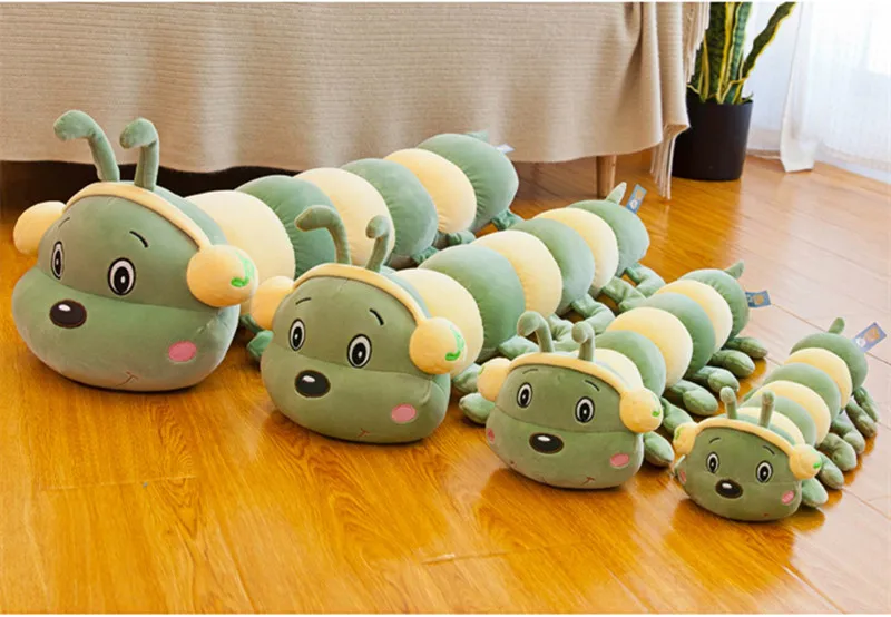 [Новое] 40 ~ 90 см красочные рисунками из мультфильмов caterpillar плюшевые игрушки куклы