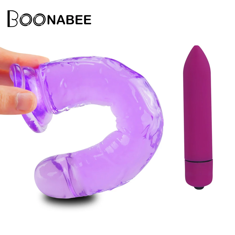 Реалистичный фаллоимитатор игрушки для взрослых мягкий Желе женщин Пуля