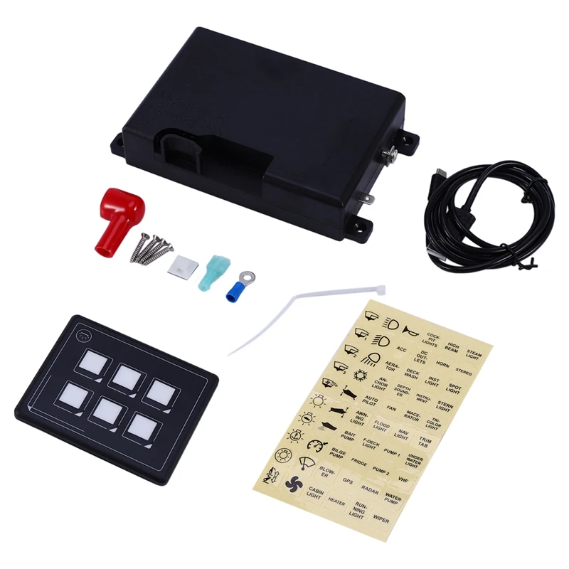 6 банда светодиодный тонкий переключатель Управление Панель для Лодка Караван RV
