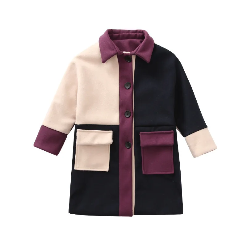 

Children Jacket for Girls Winter Wool Warm Overcoat Fashion Girls Clothes Kids Outerwear Autumn Girls Coat 3-13 Years