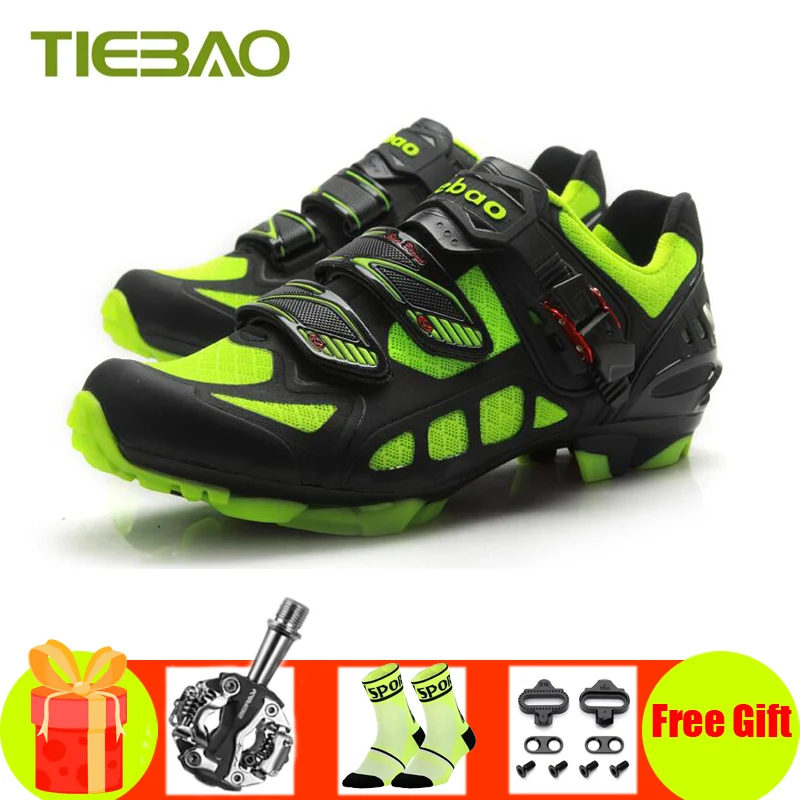 Tiebao Sapatilha Ciclismo Mtb Cycling Shoes Men women SPD bicycle Pedals Breathable Self-locking mountain bike cycling sneakers