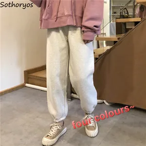 Женские вельветовые брюки, теплые, однотонные, длинные, свободные, утепленные, с эластичной талией, 4 цвета, универсальные