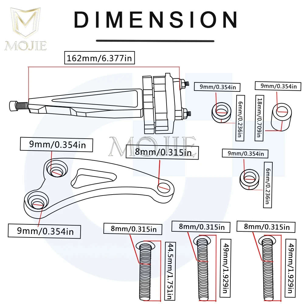 Регулируемый стабилизатор руля для мотоцикла демпфер монтажный кронштейн