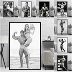 Арнольд Шварценеггер, бодибилдинг постер для фитнеса, картина маслом, тренировки в тренажерном зале, настенные художественные картины для домашнего декора
