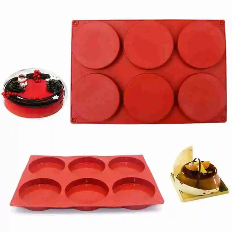 

Cake Mold Silicone Disc Resin for Candy Bakeware Chocolate Baking Mold High Temperature Resistant Mold For Non-stick Coasters