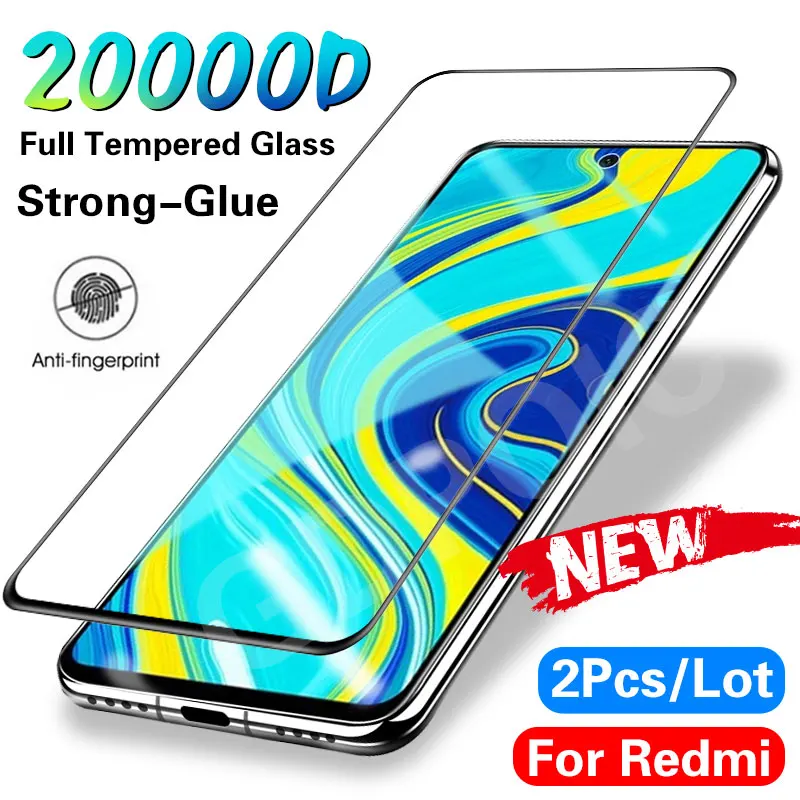 2Pcs Tempered Glass On The Screen Protector For Xiaomi Redmi Note 9 Pro Max 8 7 6 5 Pro Tempered Glass Film For Redmi 7 8 Glass