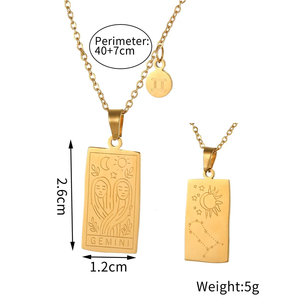 Женское Ожерелье из нержавеющей стали 316 12 созвездий модное водонепроницаемое