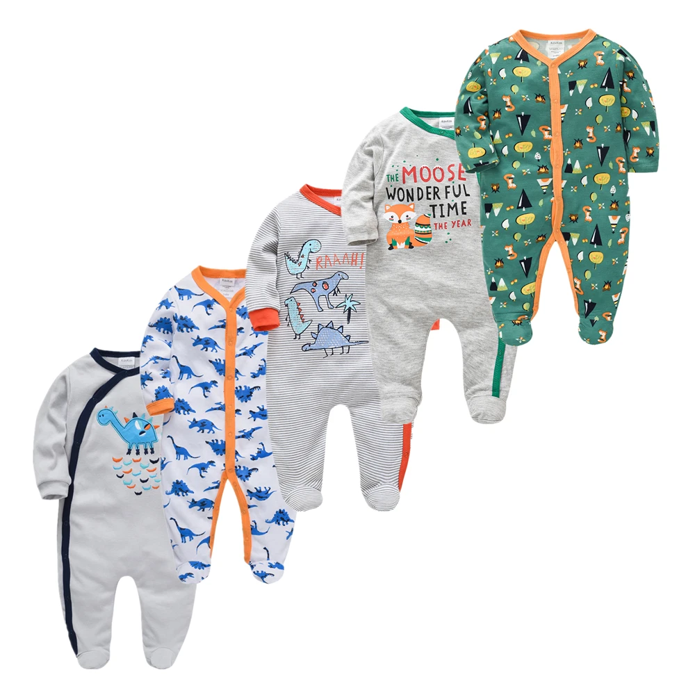 5 шт. Детская Пижама для Мальчика bebe fille хлопок дышащий мягкий ropa новорожденных