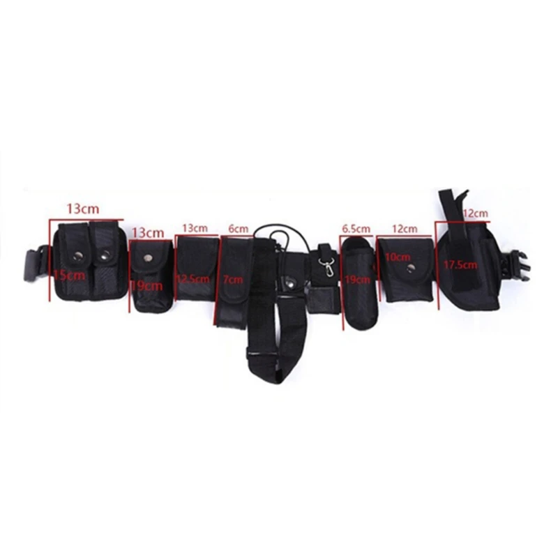 

10pcs Multifunctional Security Belts Outdoor Tactical Military Training Polices Guard Utility Kit Duty Belt Belt with Pouch Set