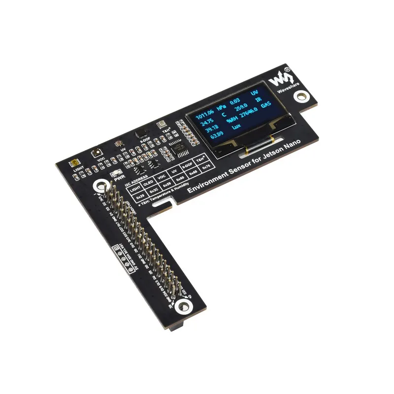 Модуль датчиков окружающей среды разработан для Jetson Nano шины I2C с OLED дисплеем 1 3