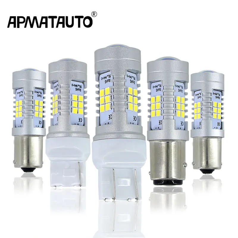 2 шт. светодиодные лампы 21 SMD T20 7440 W21W W21/5W 7443 1156 Ba15s P21W Bau15s PY21W 1157|База| |