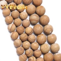 dull polished yellow wood striped stone beads natural round loose beads for jewelry making bracelets accessories 4 6 8 10 12mm