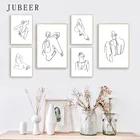 Художественные плакаты и принты Картина на холсте женщина абстрактный плакат минималистичные принты скандинавские настенные картины декор для гостиной