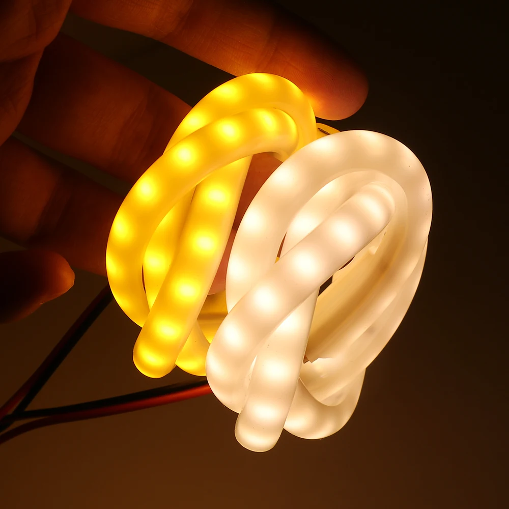 Адресуемых RGB неоновый светильник Светодиодные ленты 5V 12V 60 пикс./м полный Цвет