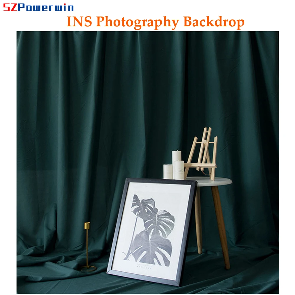 SZPowerwin 2.4x1m 2.4x2m 2.4x3m 2.4x4m INS Style Cotton Photography Backdrop Chroma Key Background Cloth For Live Video Vlogger |