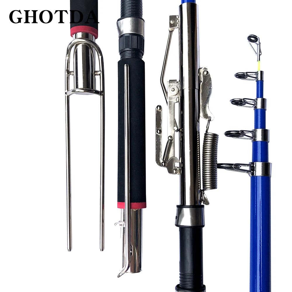 

Automatic Fishing Rod High Quality Fish Pole 1.8M 2.1m 2.4m 2.7m Sea River Lake Stainless Steel Fishing Rod Spinning Telescopic