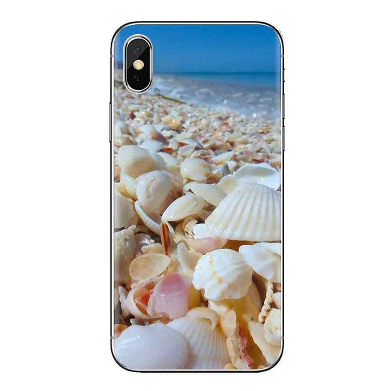 For Huawei G7 G8 P7 P8 P9 P10 P20 P30 Lite Mini Pro P Smart Plus 2017 2018 2019 Soft TPU Phone Case Blue Wood Seashells Sea Star |
