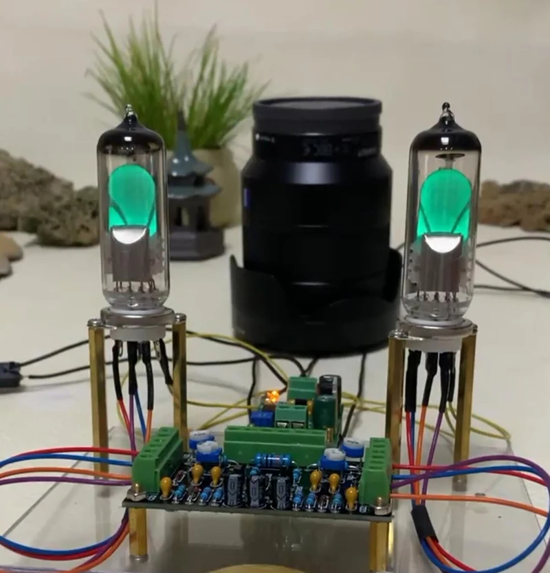 

6E1 tube driver board kit dual-channel fluorescent level indicator drive amplifier for Audio Power amplifier DC 12V