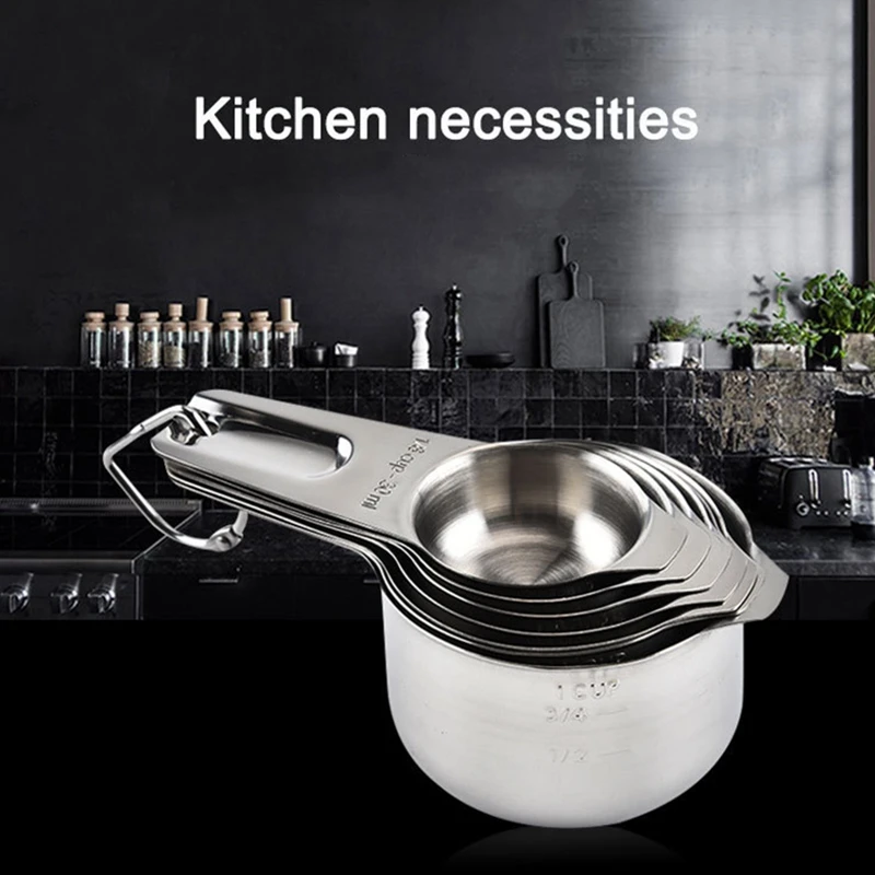

15 Pcs Stainless Steel Measuring Cups and Spoons Set for Kitchen Baking Sugar Coffee Measuring Tools