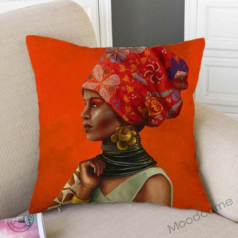 Модная АФРИКАНСКАЯ ДЕВУШКА масляная живопись Черные Женщины Декор для дома