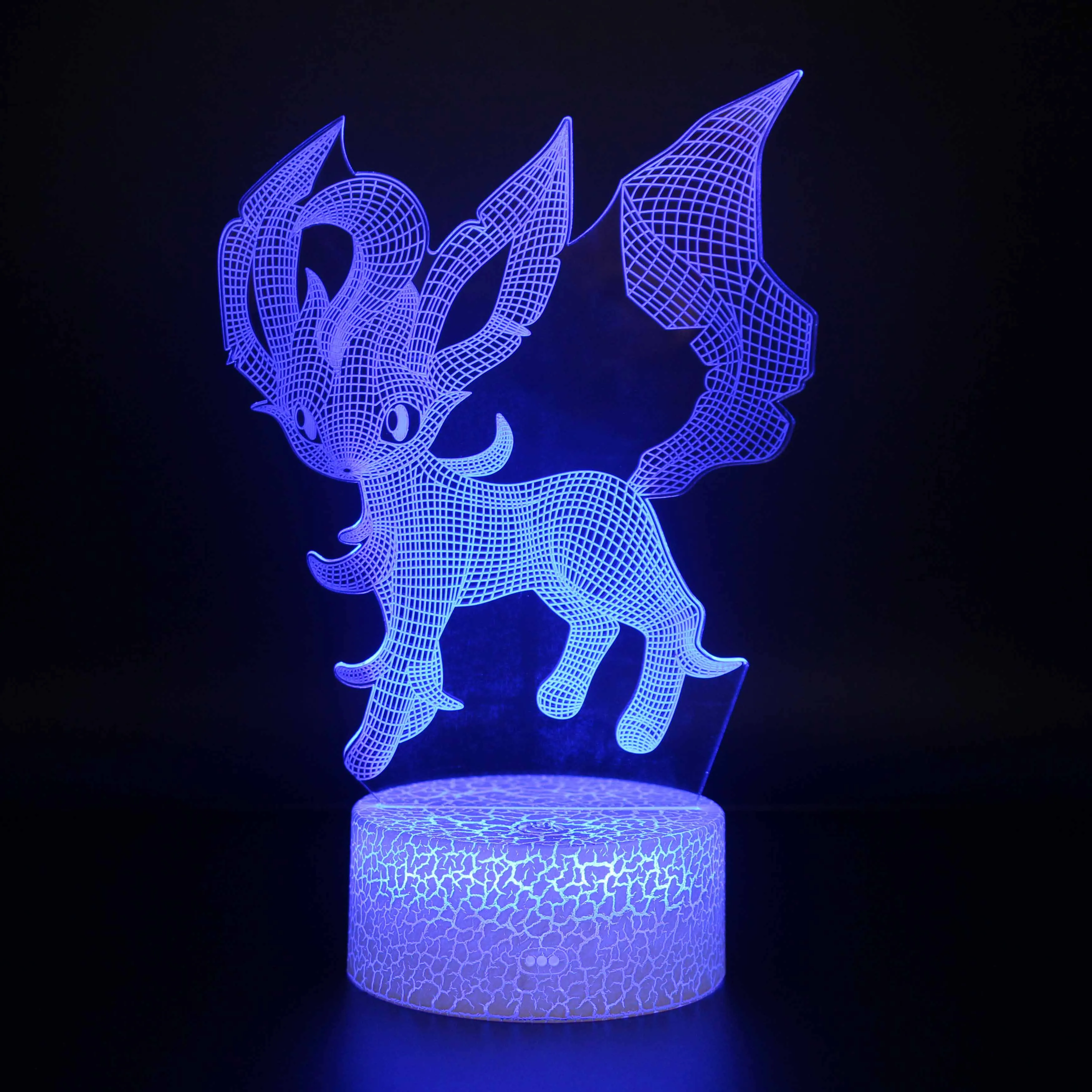 Pokemon Umbreon 7 цветов лампа 3d визуальные светодиодные ночники дети сенсорный Usb настольная лампа Пикачу ребенок Покемон го фигурка